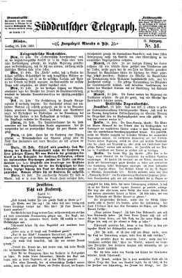 Süddeutscher Telegraph Samstag 20. Februar 1869