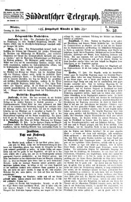 Süddeutscher Telegraph Sonntag 21. Februar 1869