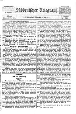 Süddeutscher Telegraph Montag 1. März 1869