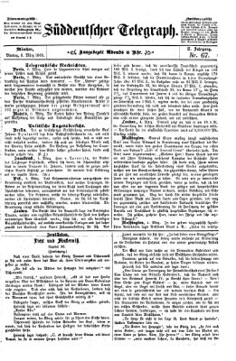 Süddeutscher Telegraph Montag 8. März 1869