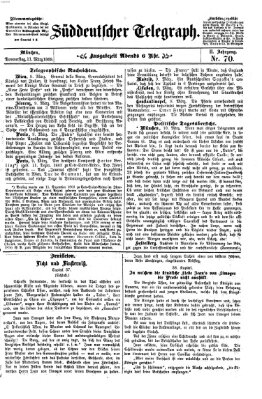 Süddeutscher Telegraph Donnerstag 11. März 1869