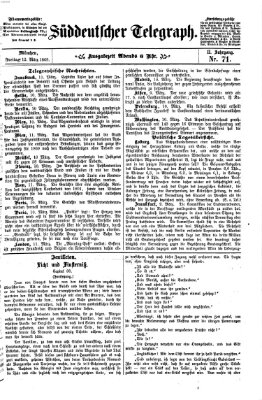 Süddeutscher Telegraph Freitag 12. März 1869