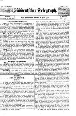 Süddeutscher Telegraph Donnerstag 18. März 1869