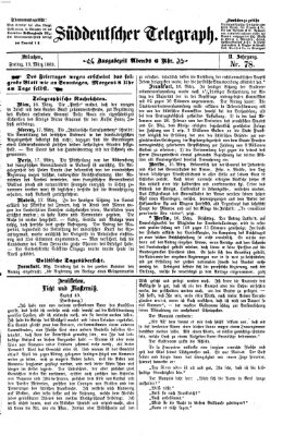 Süddeutscher Telegraph Freitag 19. März 1869