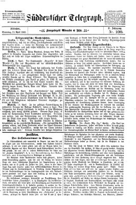 Süddeutscher Telegraph Sonntag 11. April 1869