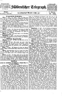 Süddeutscher Telegraph Donnerstag 15. April 1869