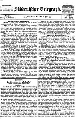 Süddeutscher Telegraph Montag 19. April 1869