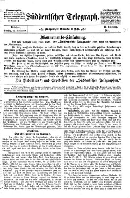 Süddeutscher Telegraph Dienstag 22. Juni 1869