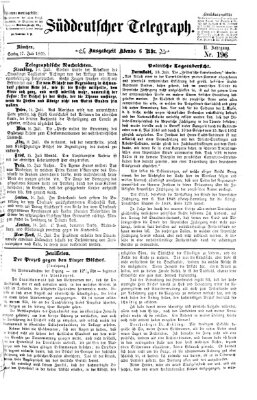 Süddeutscher Telegraph Samstag 17. Juli 1869