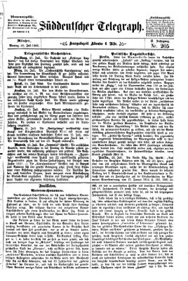 Süddeutscher Telegraph Montag 26. Juli 1869