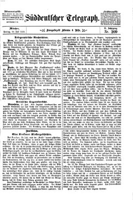 Süddeutscher Telegraph Freitag 30. Juli 1869