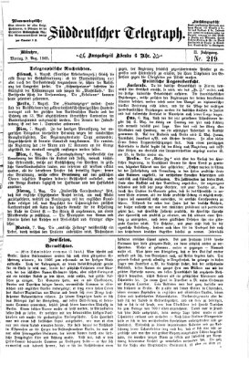 Süddeutscher Telegraph Montag 9. August 1869