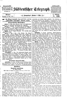 Süddeutscher Telegraph Sonntag 29. August 1869