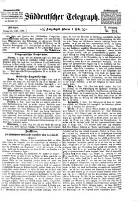 Süddeutscher Telegraph Freitag 10. September 1869