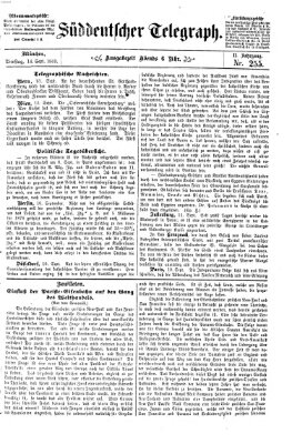 Süddeutscher Telegraph Dienstag 14. September 1869