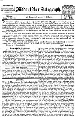 Süddeutscher Telegraph Freitag 17. September 1869