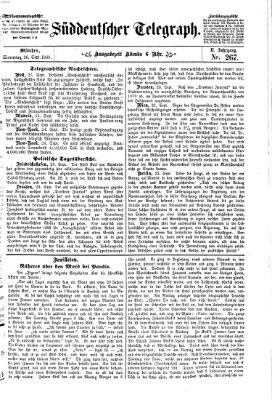 Süddeutscher Telegraph Sonntag 26. September 1869