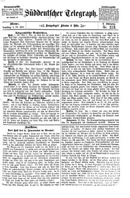 Süddeutscher Telegraph Samstag 2. Oktober 1869