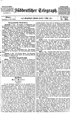 Süddeutscher Telegraph Donnerstag 4. November 1869