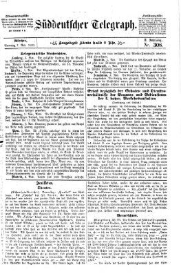 Süddeutscher Telegraph Sonntag 7. November 1869