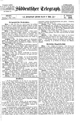 Süddeutscher Telegraph Montag 8. November 1869