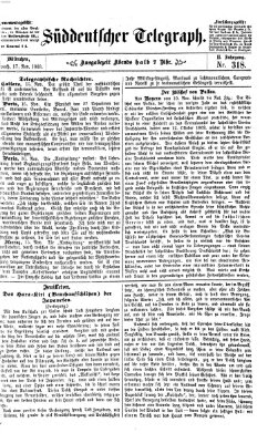 Süddeutscher Telegraph Mittwoch 17. November 1869