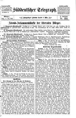 Süddeutscher Telegraph Samstag 4. Dezember 1869