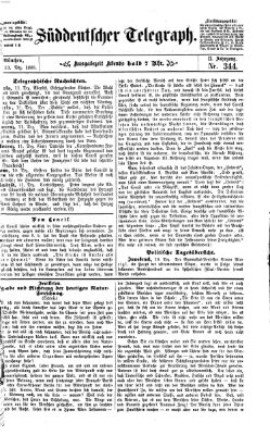 Süddeutscher Telegraph Montag 13. Dezember 1869