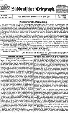 Süddeutscher Telegraph Dienstag 14. Dezember 1869