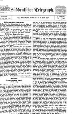 Süddeutscher Telegraph Samstag 25. Dezember 1869