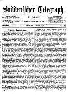 Süddeutscher Telegraph Samstag 5. Februar 1870