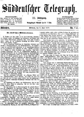 Süddeutscher Telegraph Mittwoch 8. Juni 1870