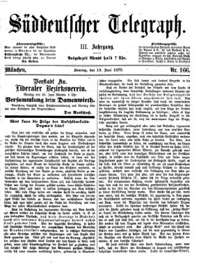 Süddeutscher Telegraph Sonntag 19. Juni 1870