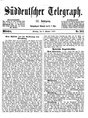 Süddeutscher Telegraph Sonntag 9. Oktober 1870