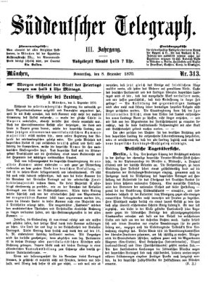 Süddeutscher Telegraph Donnerstag 8. Dezember 1870