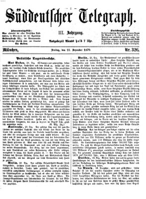 Süddeutscher Telegraph Freitag 23. Dezember 1870