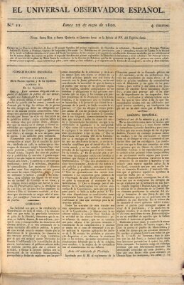 El Universal Montag 22. Mai 1820