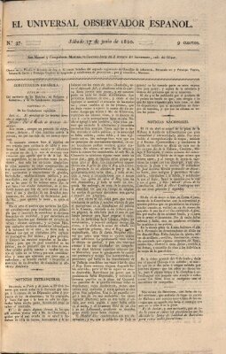 El Universal Samstag 17. Juni 1820