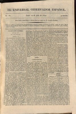 El Universal Montag 10. Juli 1820