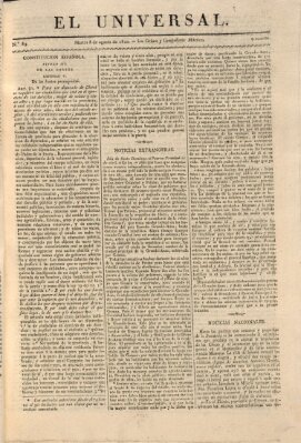 El Universal Dienstag 8. August 1820