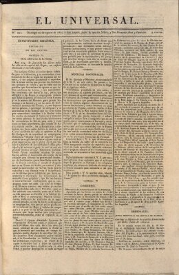 El Universal Sonntag 20. August 1820