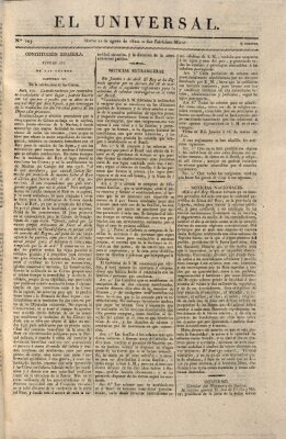 El Universal Dienstag 22. August 1820