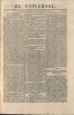 El Universal Mittwoch 30. August 1820