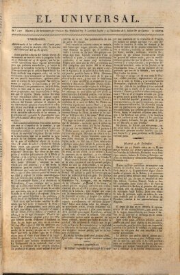 El Universal Dienstag 5. September 1820