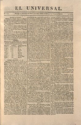 El Universal Sonntag 10. September 1820