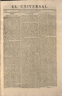 El Universal Mittwoch 13. September 1820