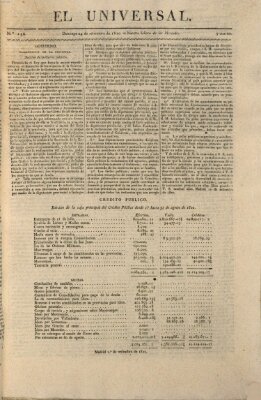 El Universal Sonntag 24. September 1820