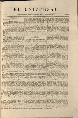 El Universal Samstag 7. Oktober 1820