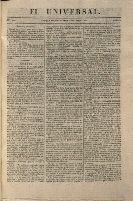 El Universal Sonntag 8. Oktober 1820