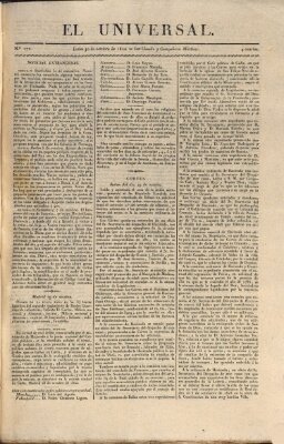 El Universal Montag 30. Oktober 1820